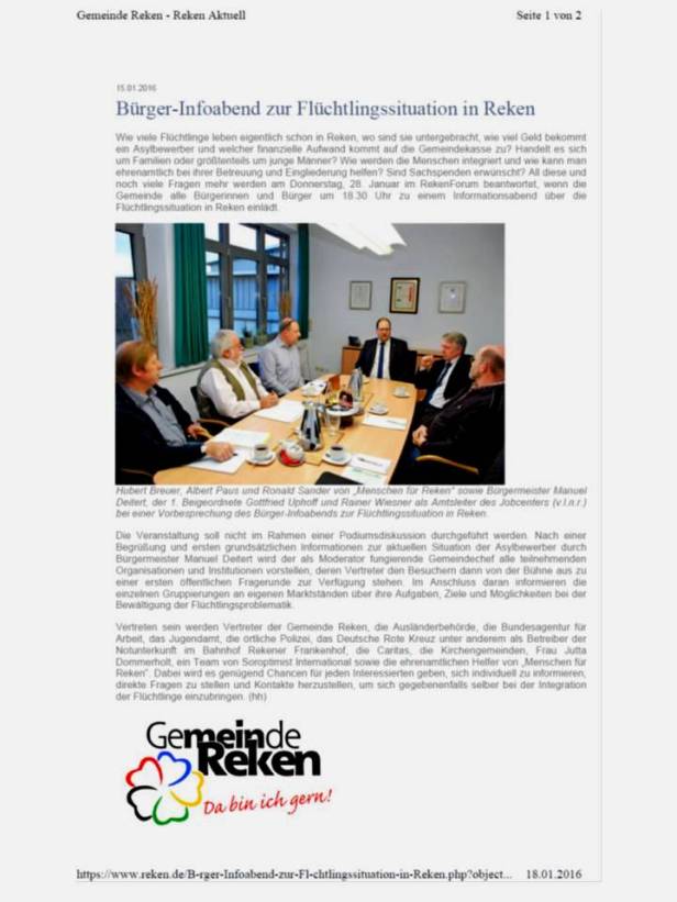 Absprachen mit Gemeindevertretern sind uns wichtig.